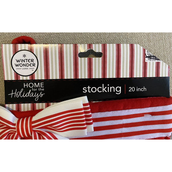NWT WinterWonder Home for the Holidays Red Felt Christmas Snowflake Stocking 20" - Picture 3 of 4